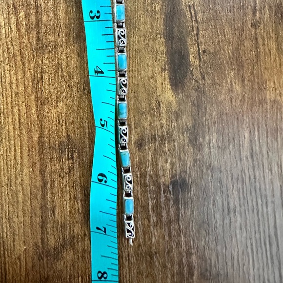 Turquoise silver 925 bracelet size 7.25 - Picture 5 of 5